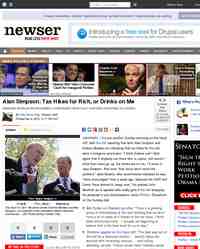 Alan Simpson Tax Hikes for Rich or Drinks: Newser